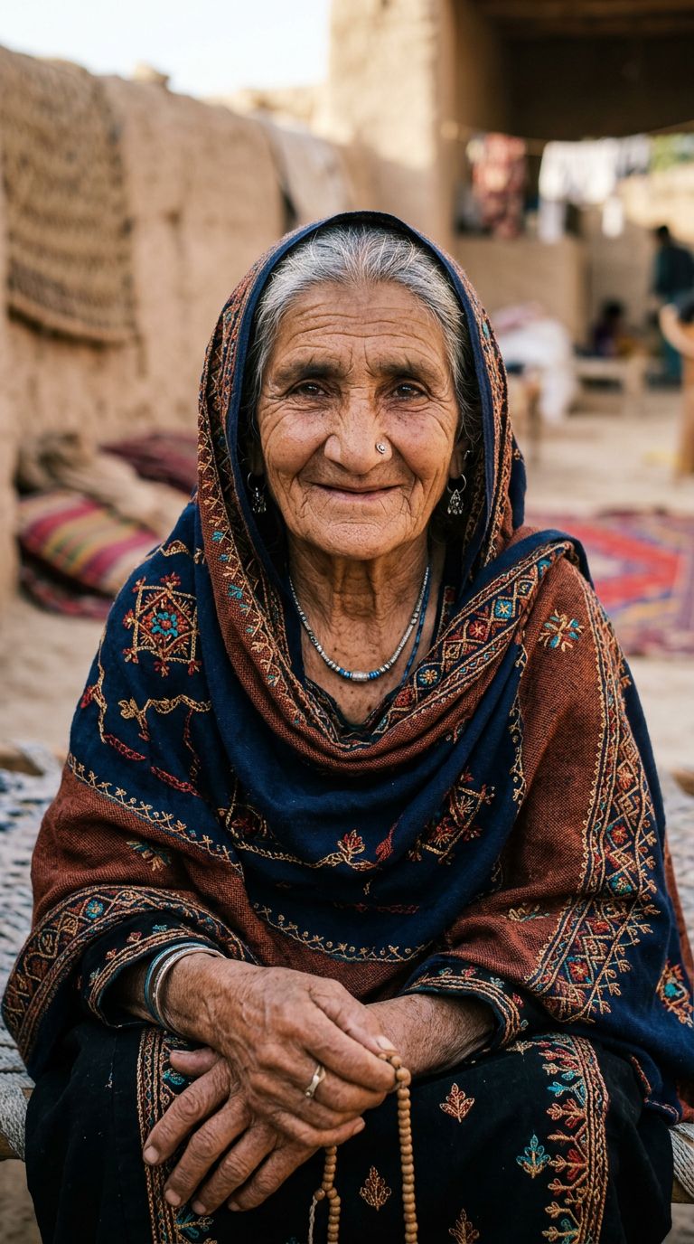 Elderly woman from Afghanistan