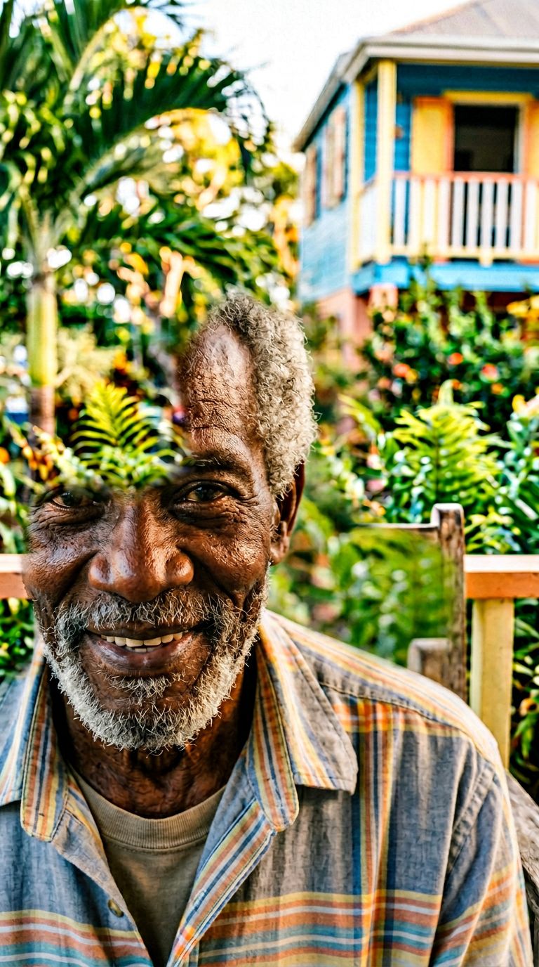 Elderly man from Antigua And Barbuda