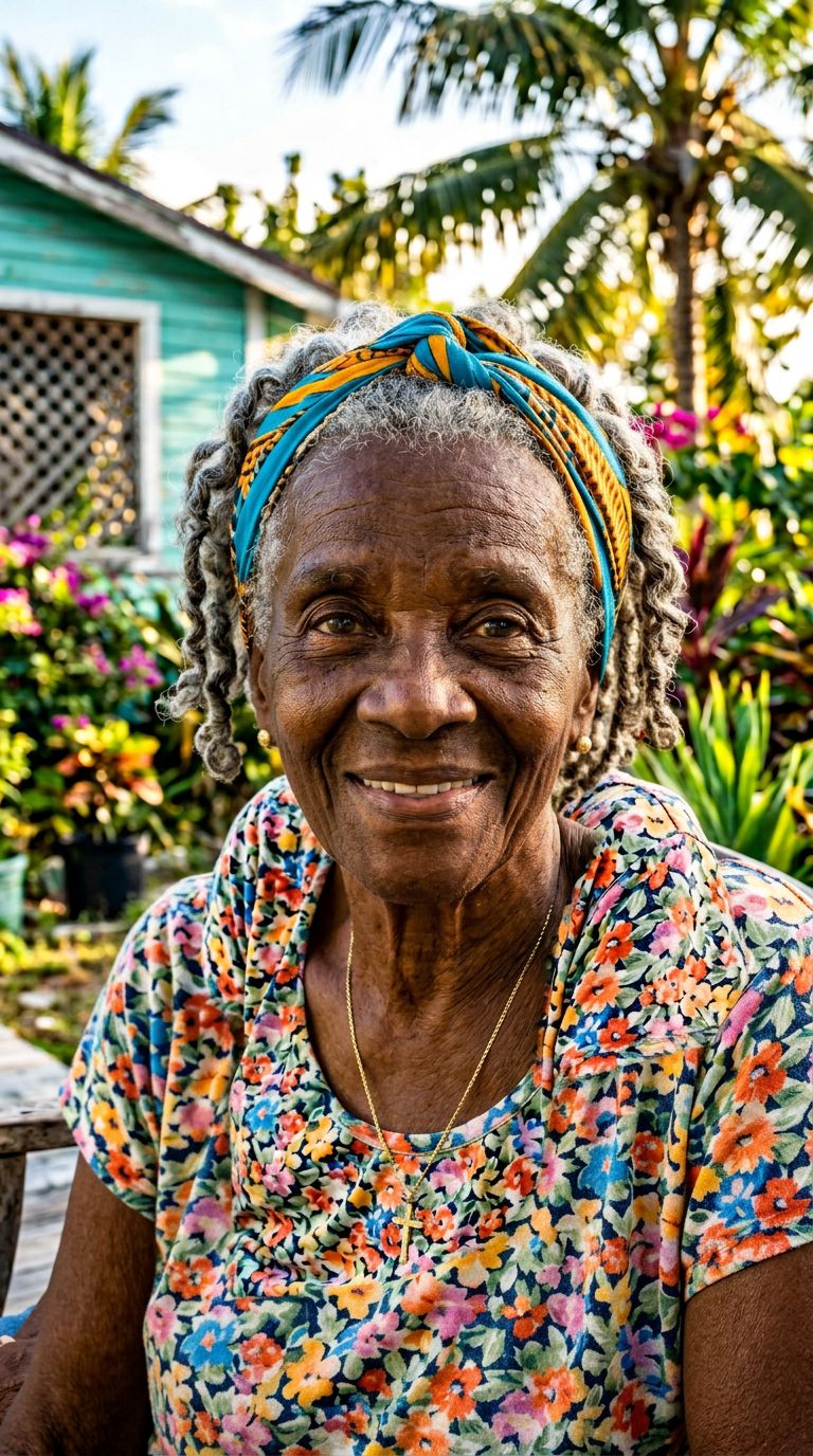 Elderly woman from Bahamas