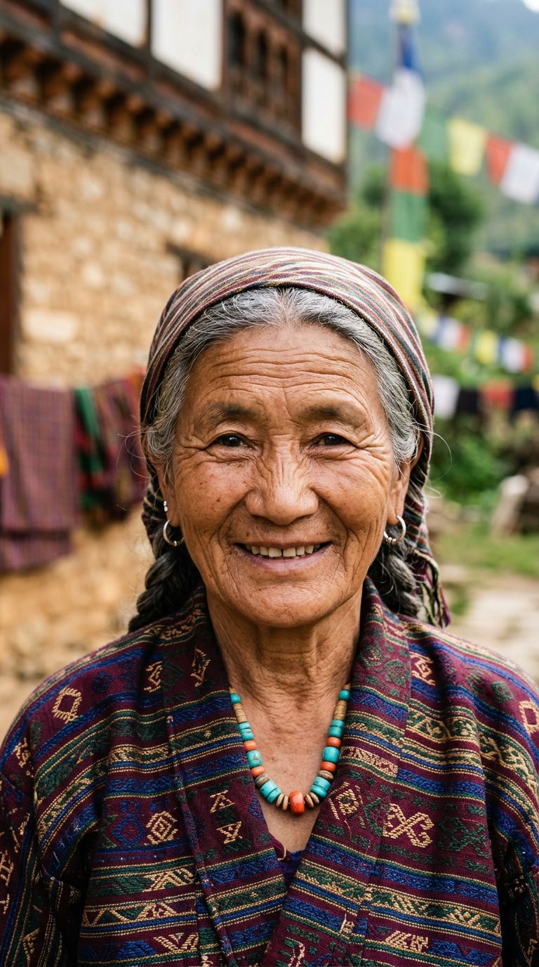 Elderly woman from Bhutan