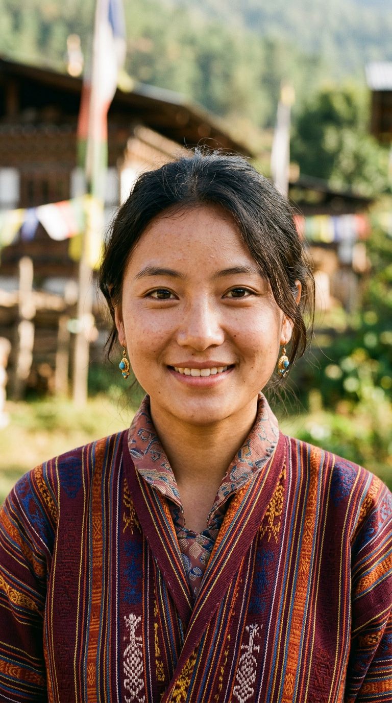 Young woman from Bhutan