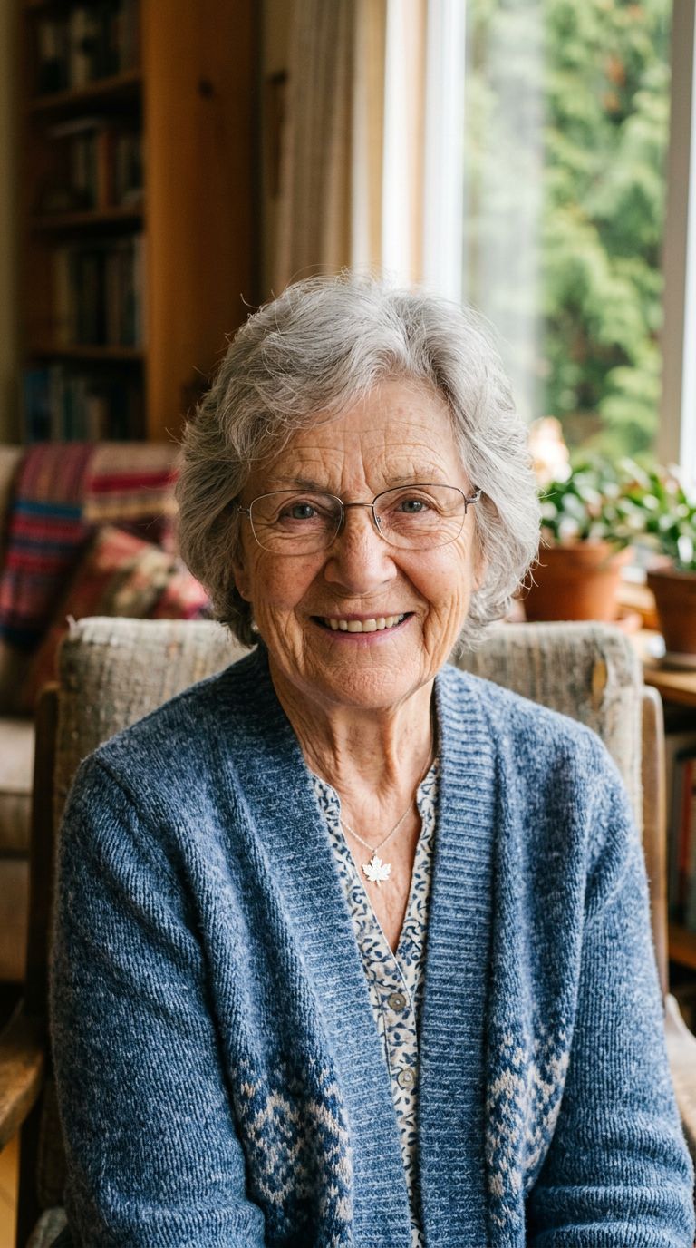 Elderly woman from Canada