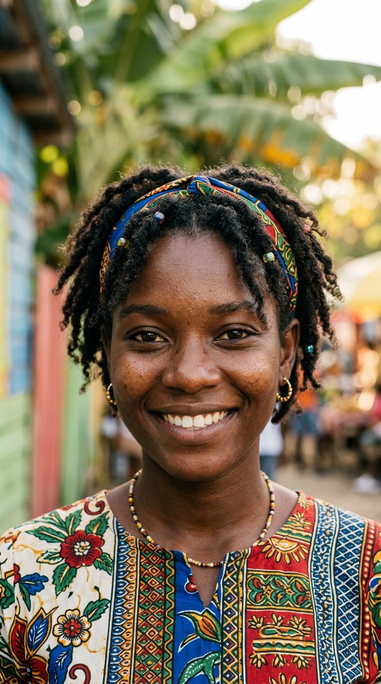 Young woman from Haiti