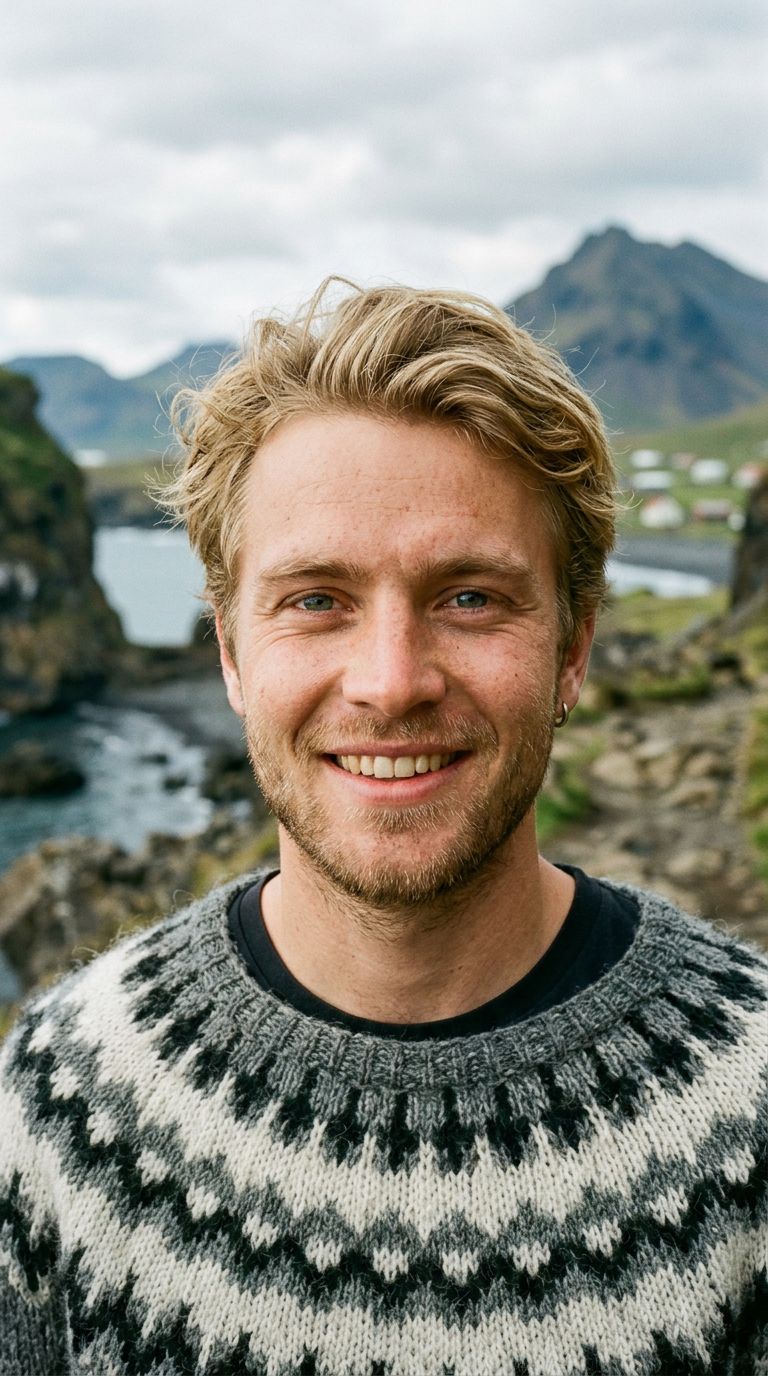 Young man from Iceland