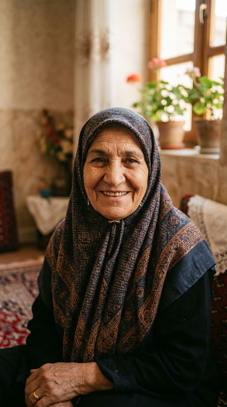 Elderly woman from Iran