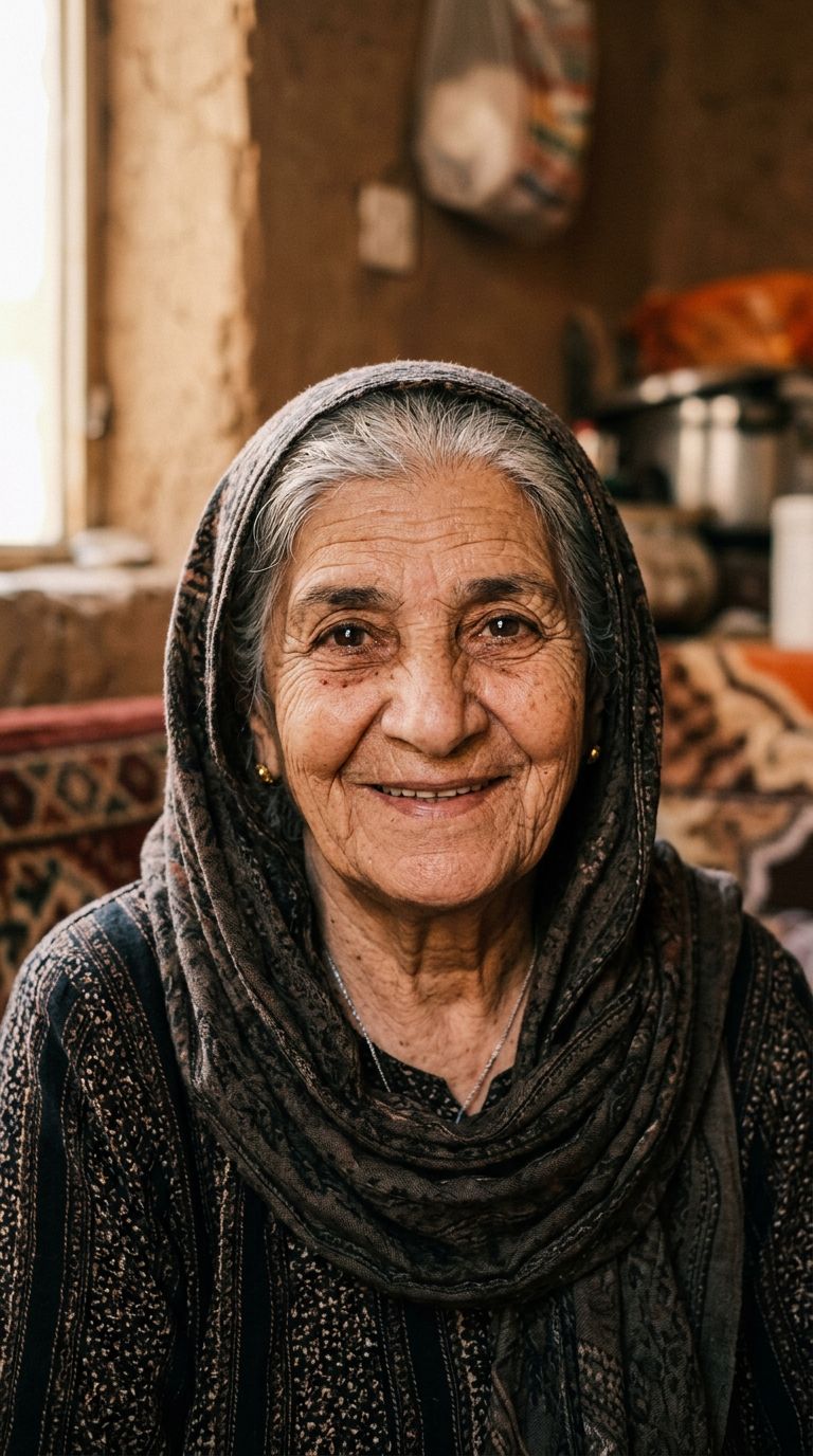 Elderly woman from Iraq