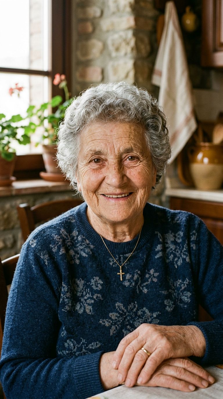 Elderly woman from Italy
