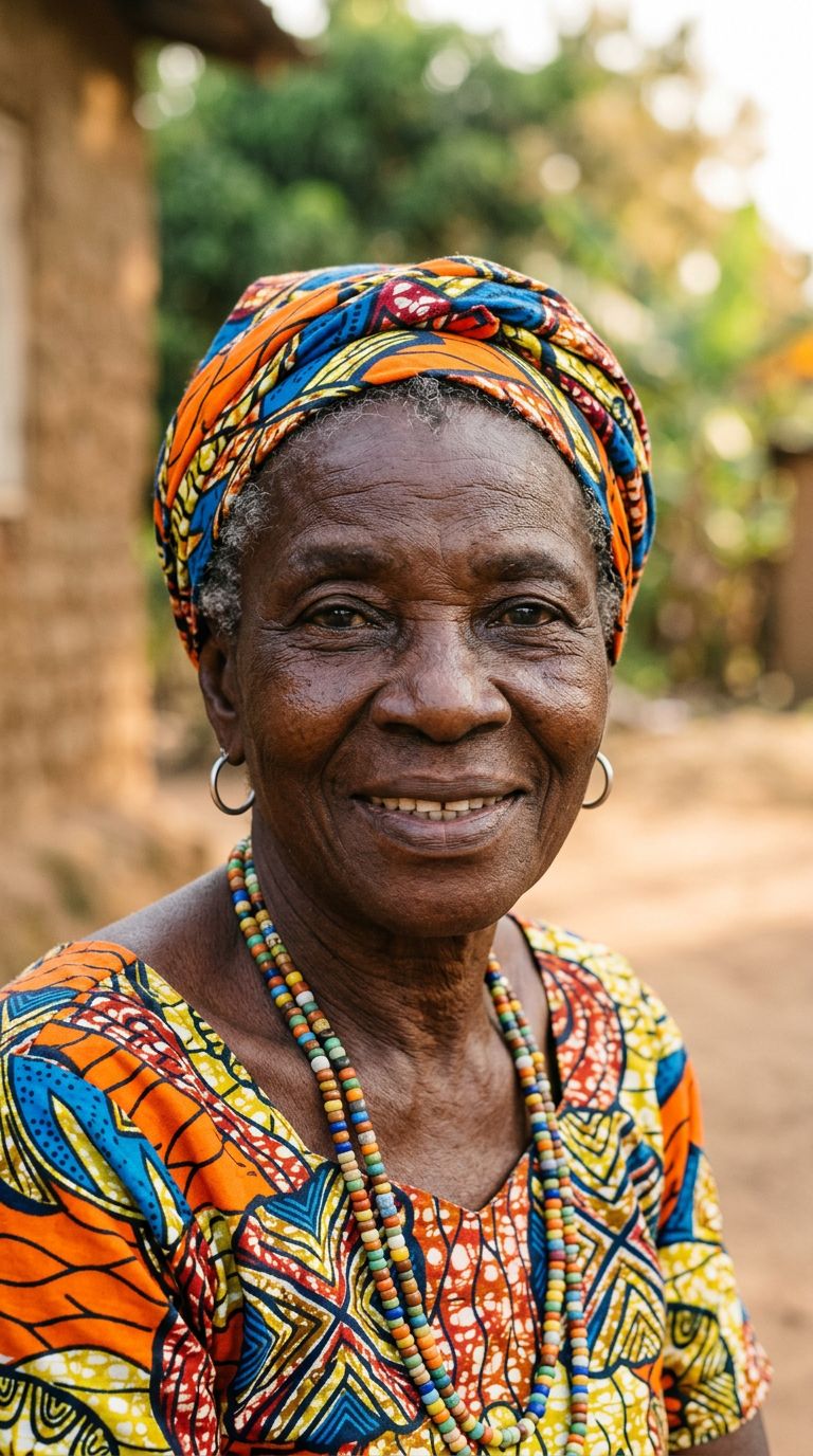 Elderly woman from Ivory Coast