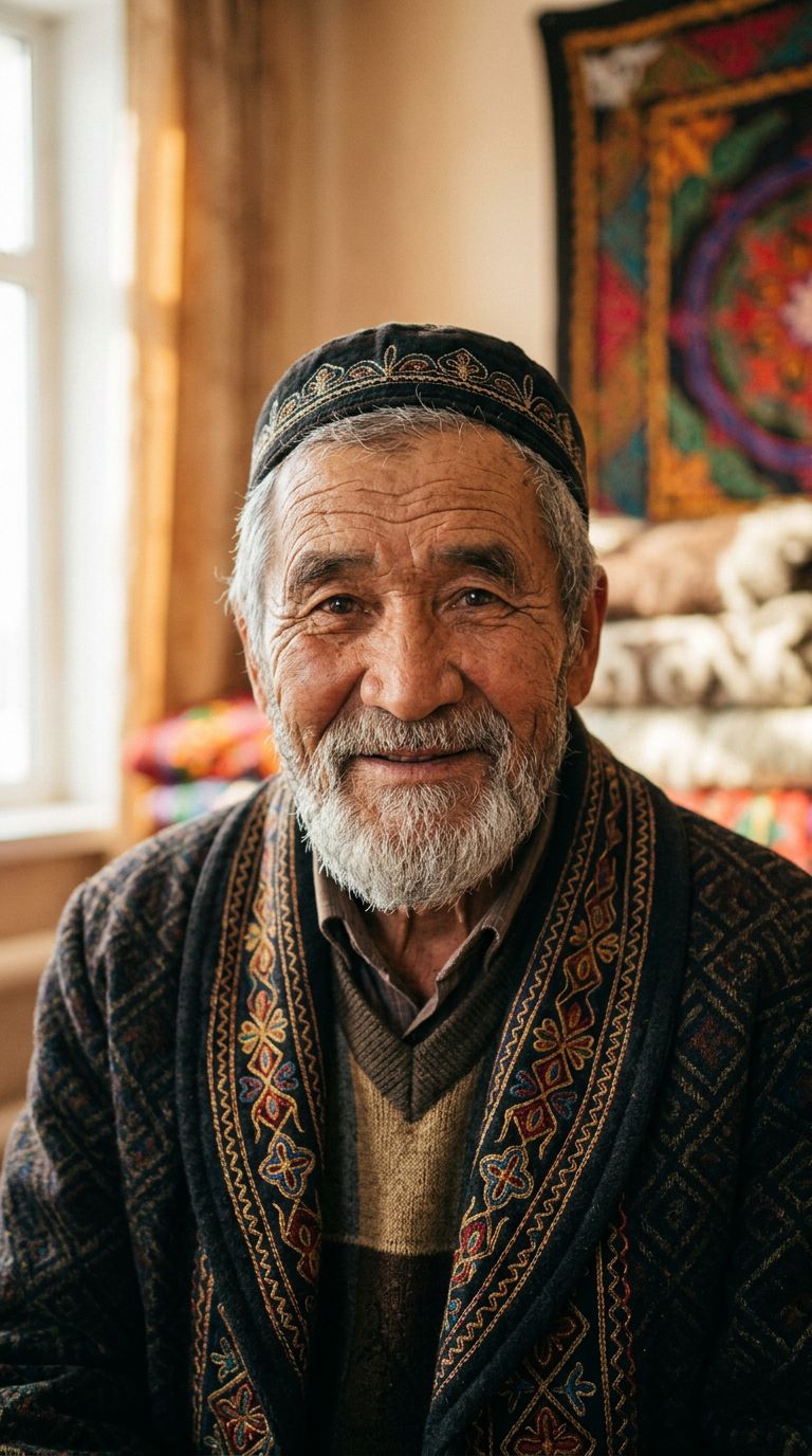 Elderly man from Kazakhstan