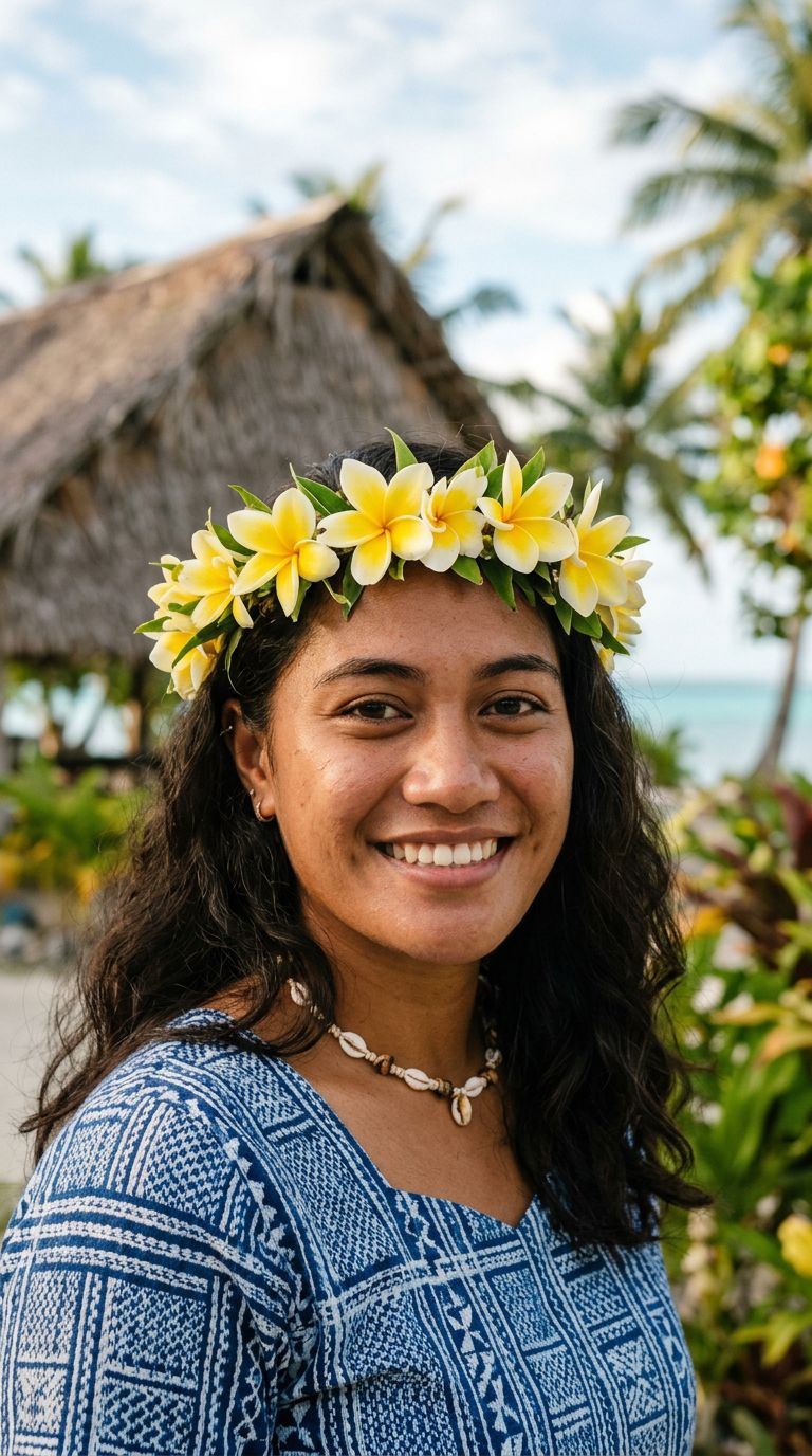 Young woman from Kiribati