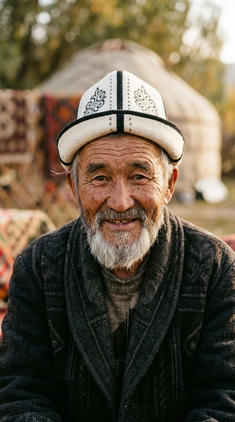 Elderly man from Kyrgyzstan