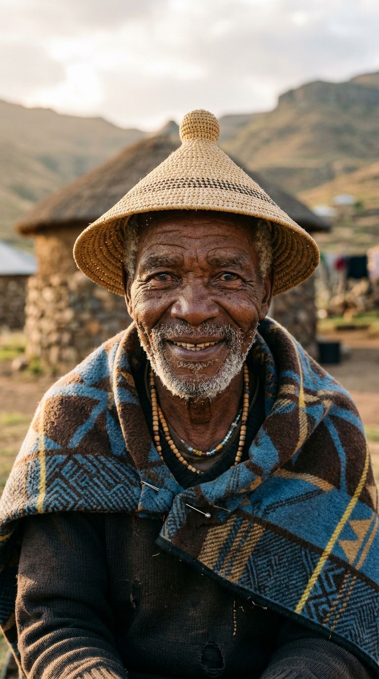 Elderly man from Lesotho
