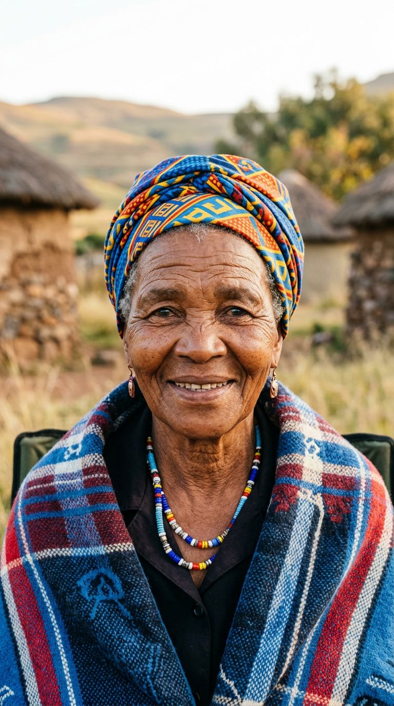 Elderly woman from Lesotho