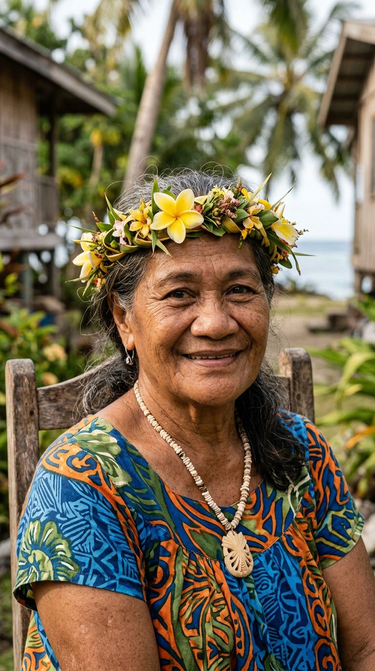 Elderly woman from Marshall Islands