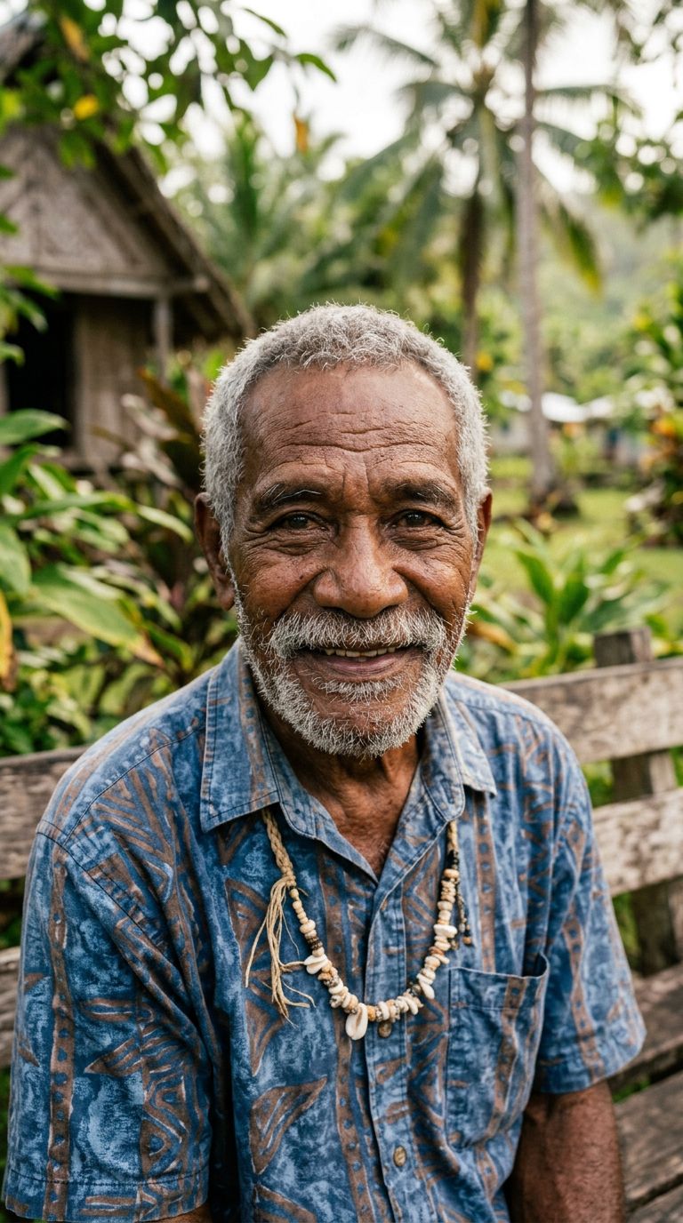 Elderly man from Micronesia