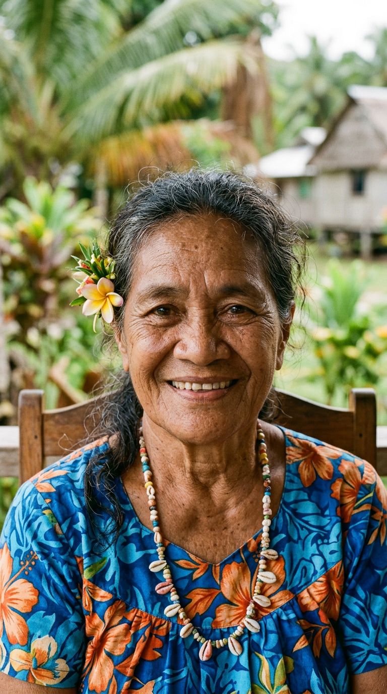 Elderly woman from Micronesia