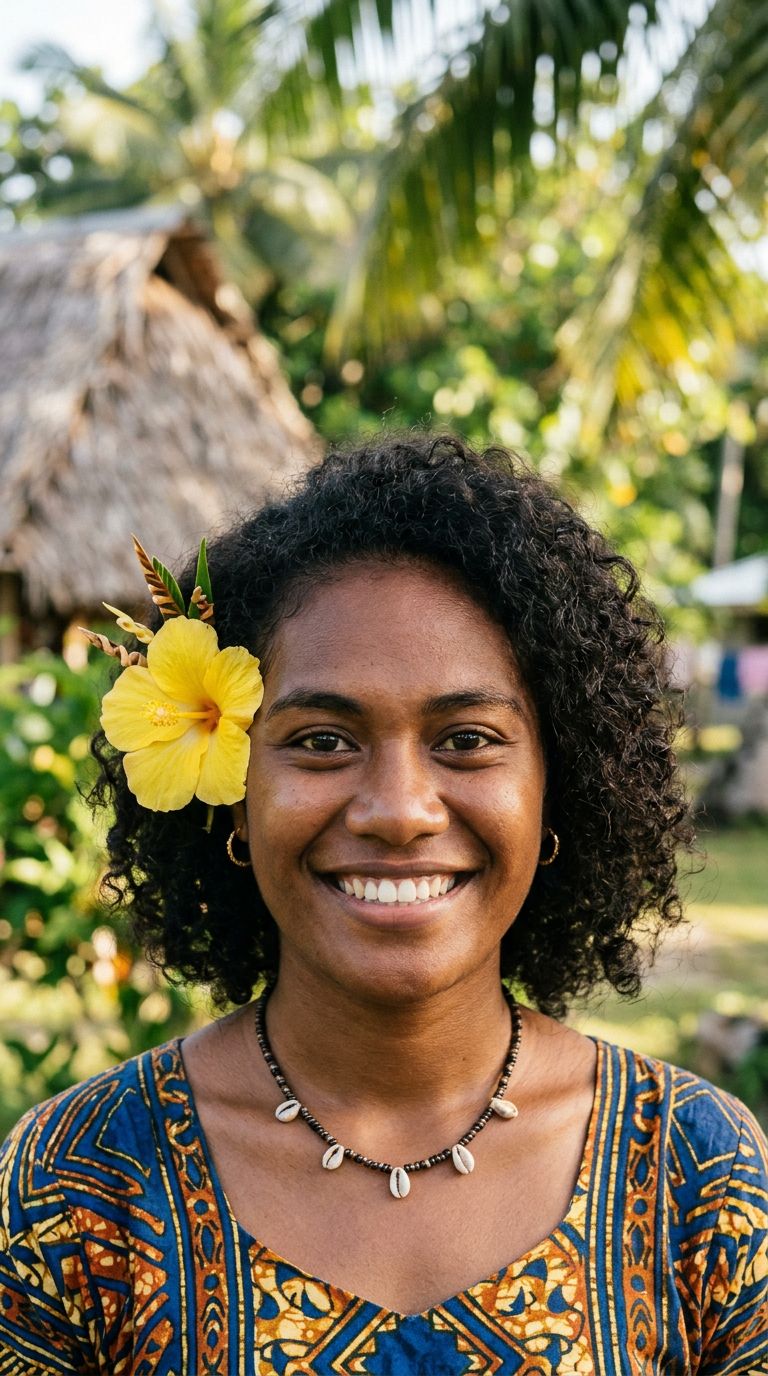 Young woman from Micronesia