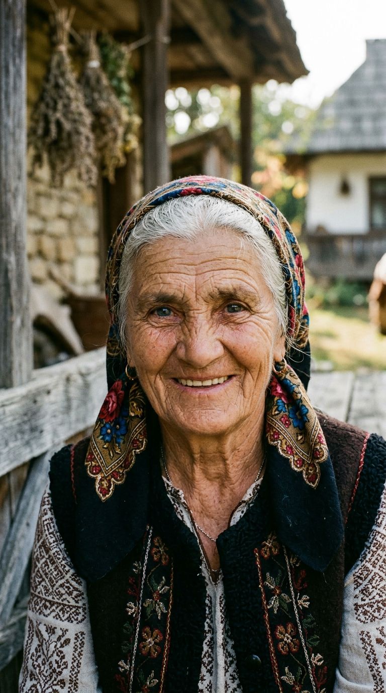 Elderly woman from Moldova