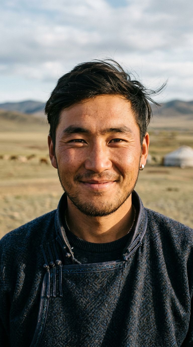 Young man from Mongolia