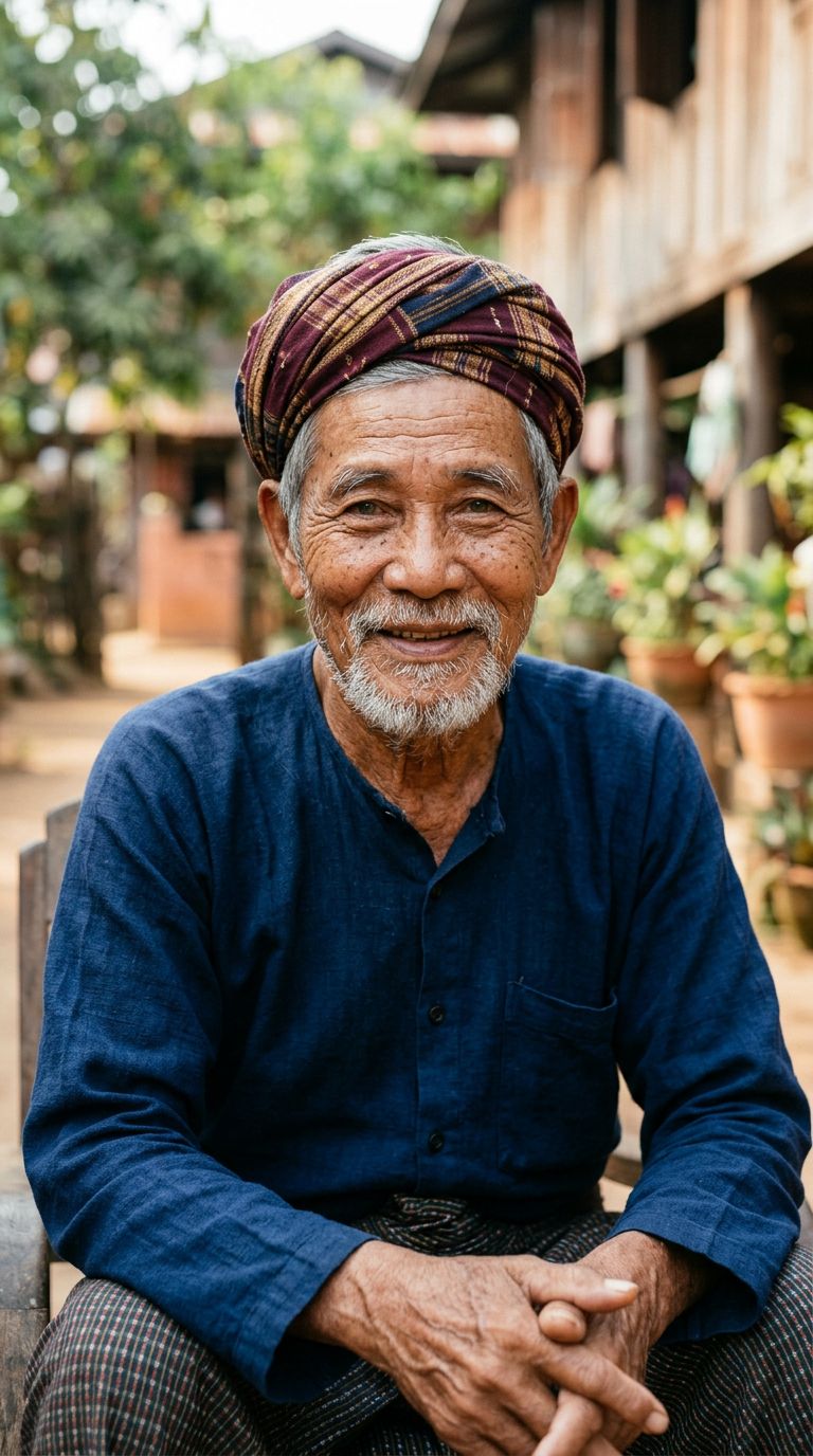 Elderly man from Myanmar