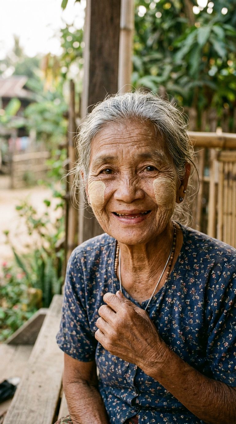 Elderly woman from Myanmar