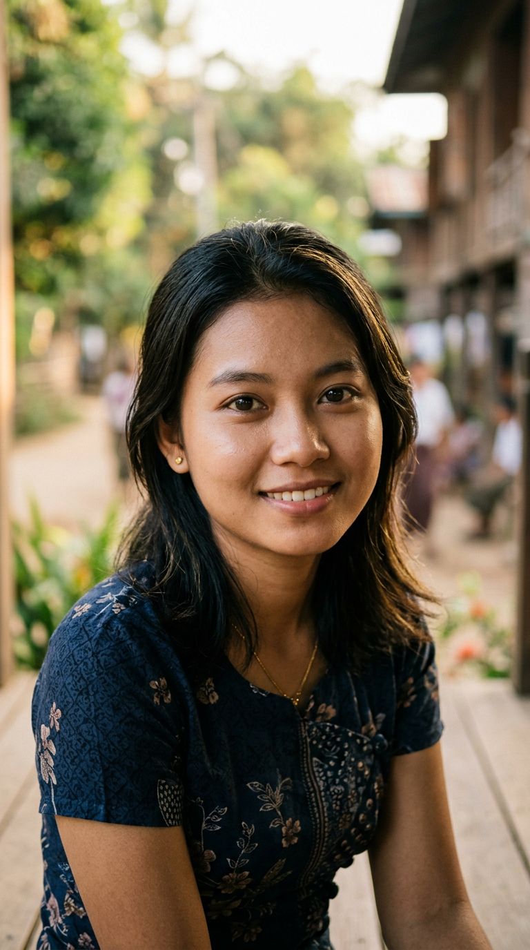 Young woman from Myanmar