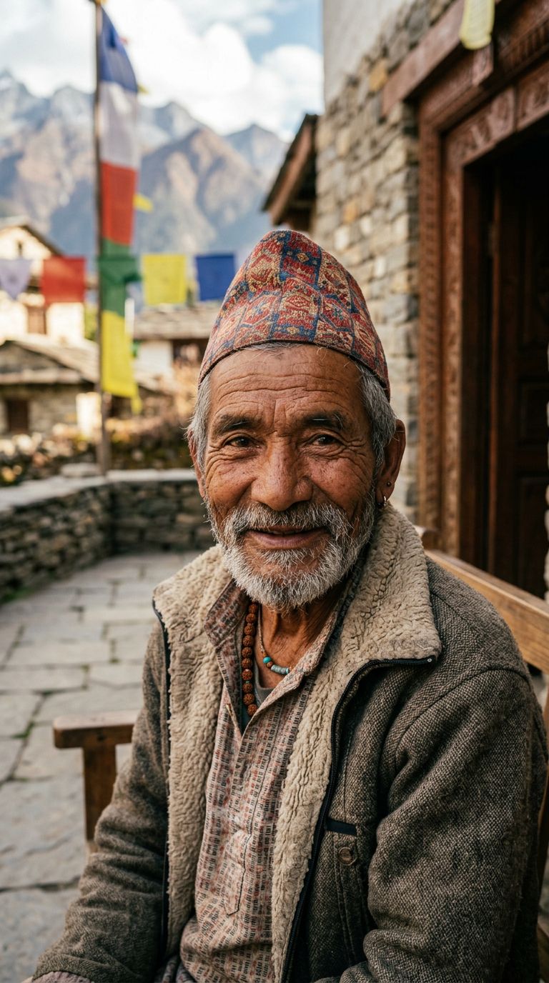 Elderly man from Nepal