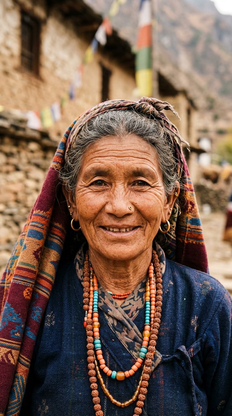 Elderly woman from Nepal