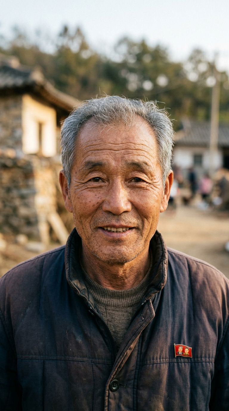 Elderly man from North Korea