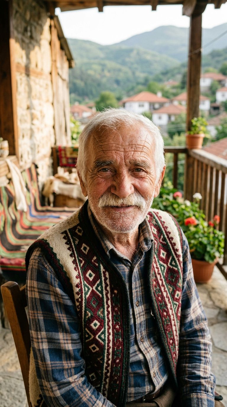 Elderly man from North Macedonia