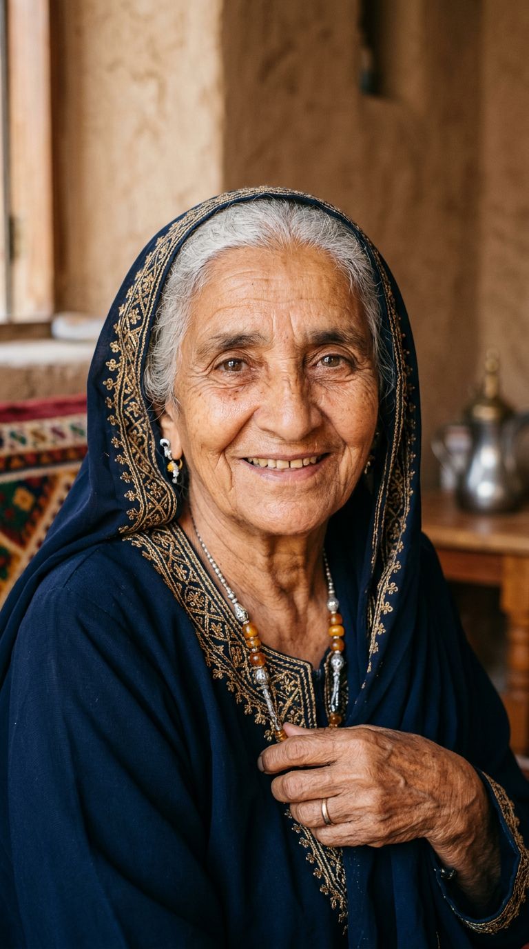 Elderly woman from Oman