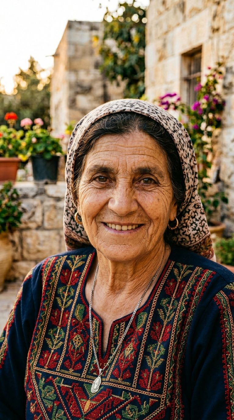 Elderly woman from Palestine