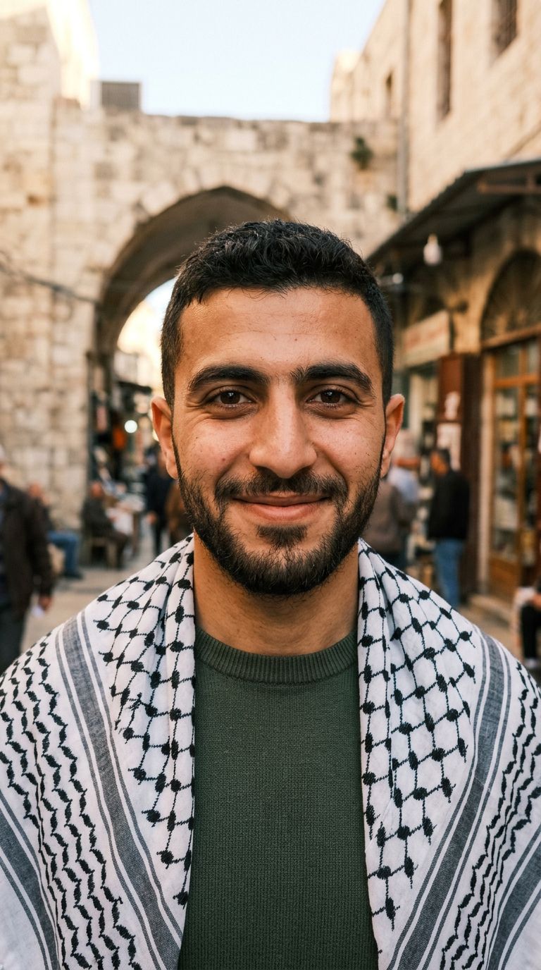 Young man from Palestine