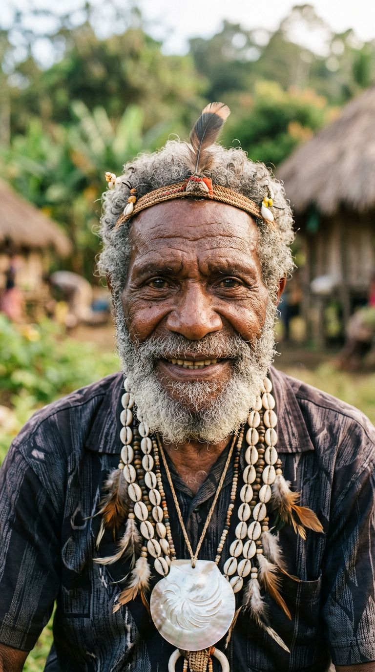 Elderly man from Papua New Guinea