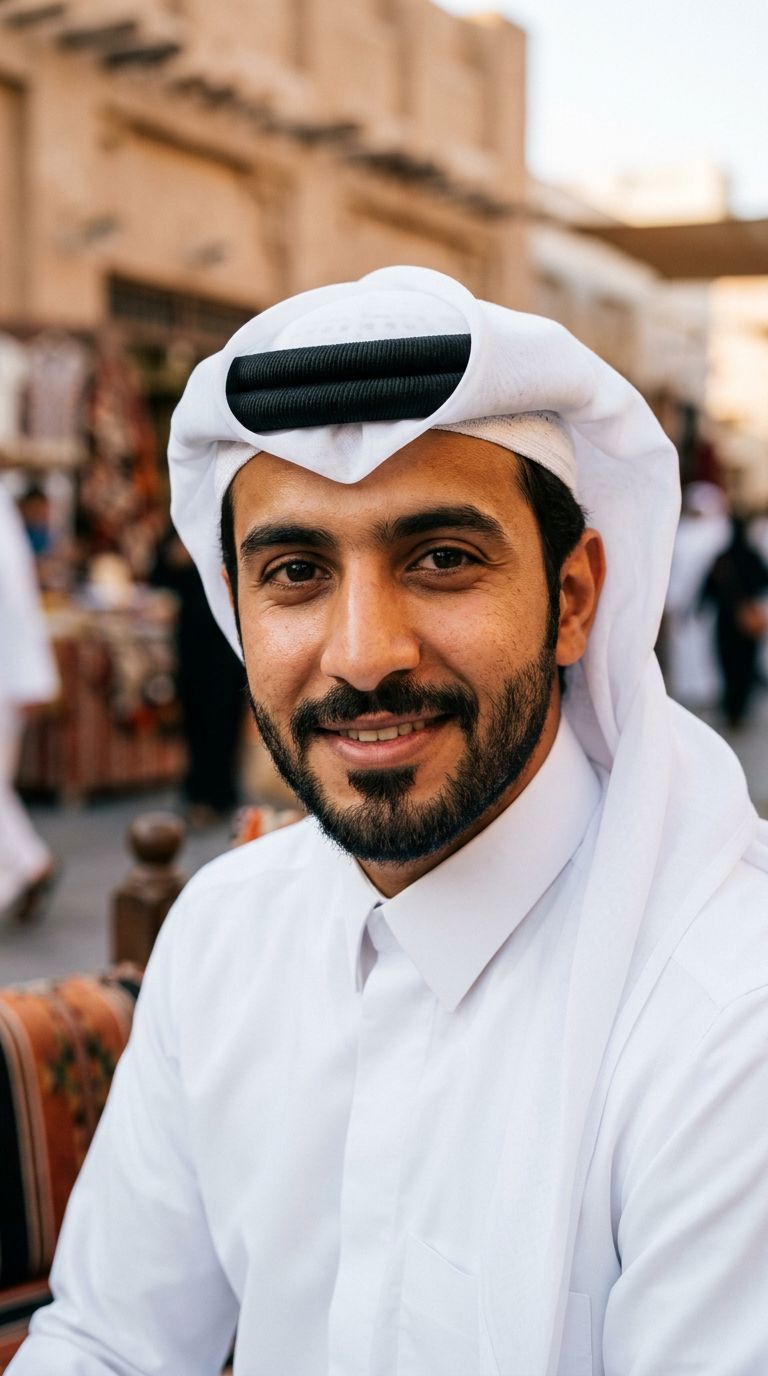 Young man from Qatar