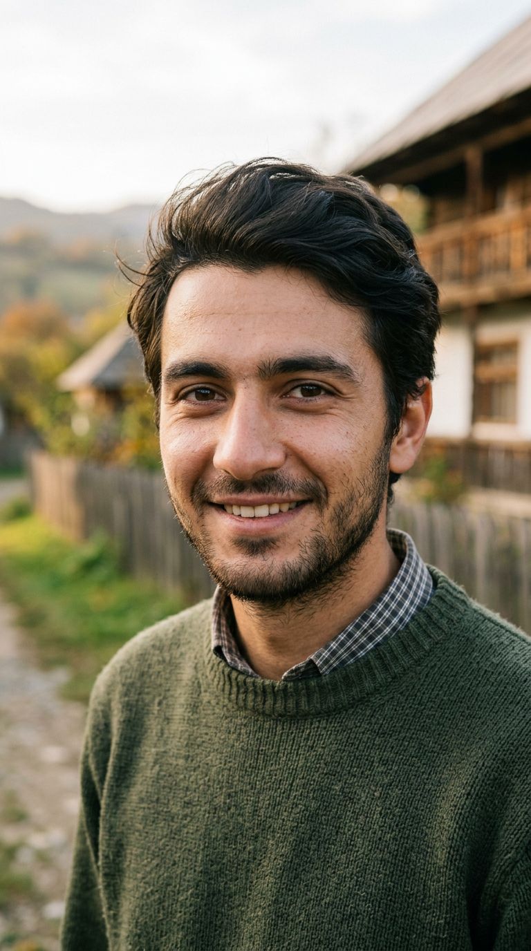 Young man from Romania
