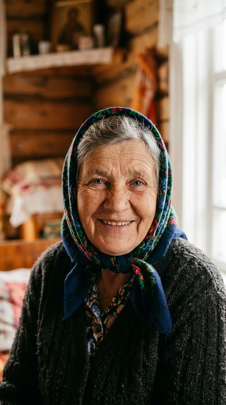 Elderly woman from Russia