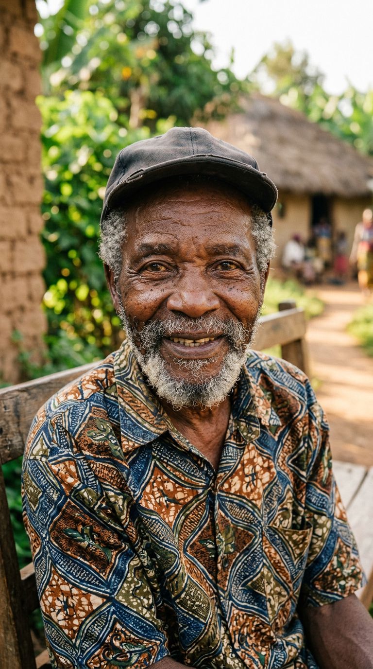 Elderly man from Rwanda