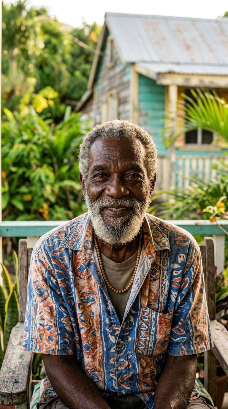 Elderly man from Saint Kitts And Nevis