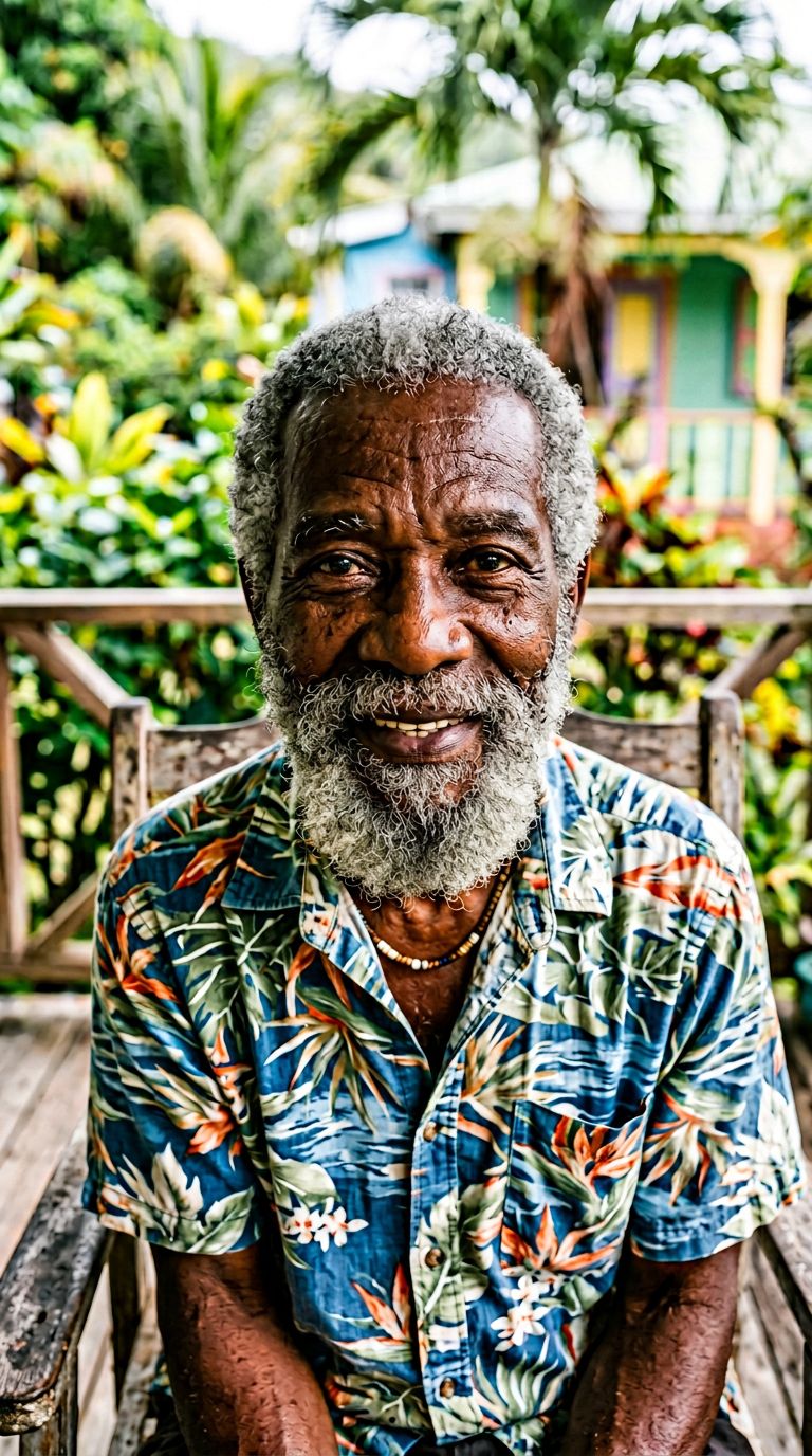 Elderly man from Saint Lucia