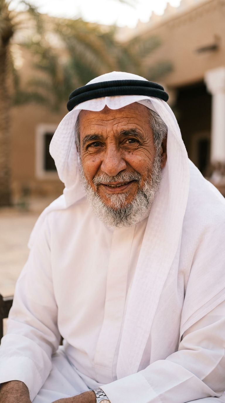 Elderly man from Saudi Arabia