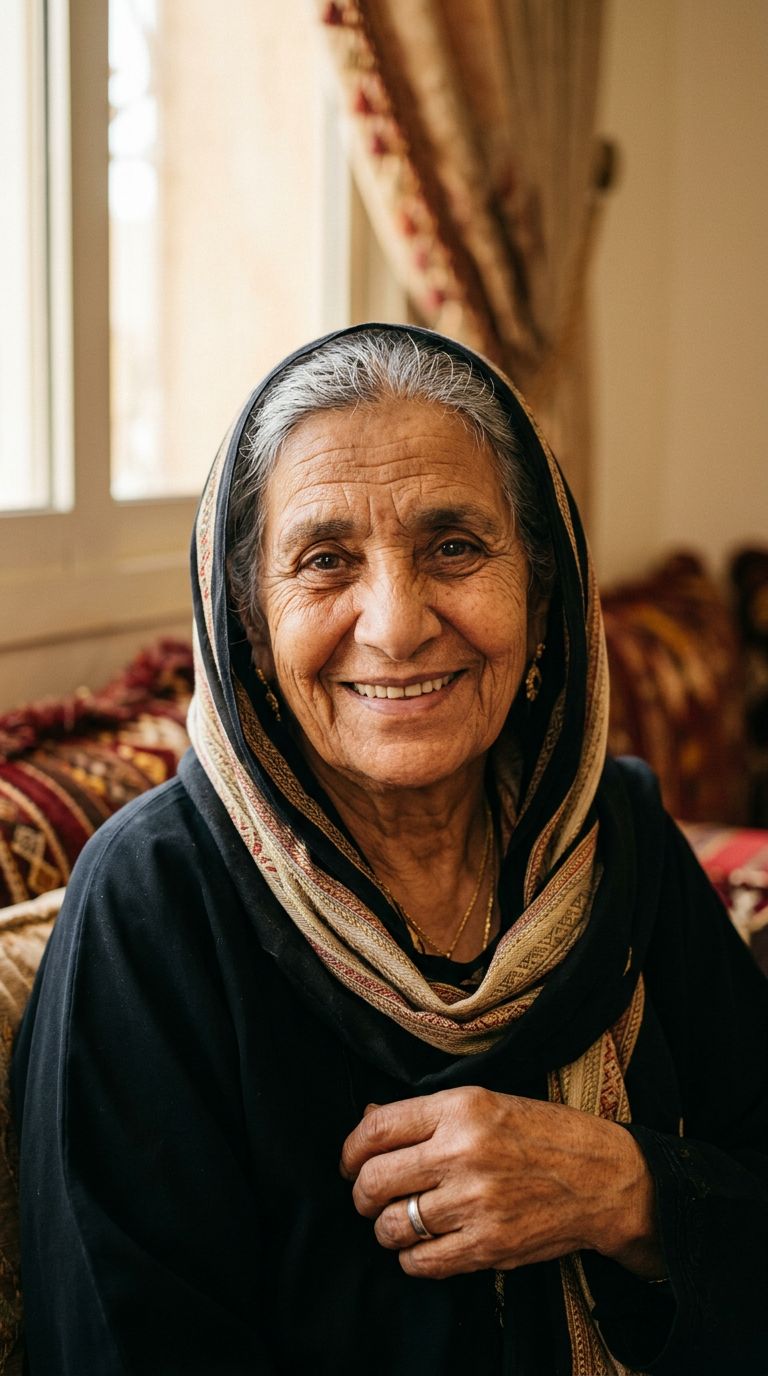 Elderly woman from Saudi Arabia