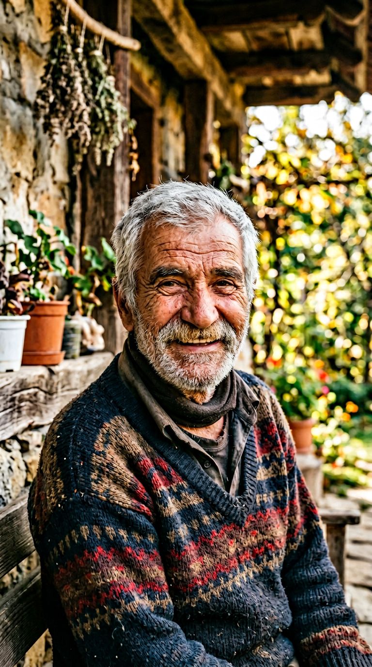 Elderly man from Serbia