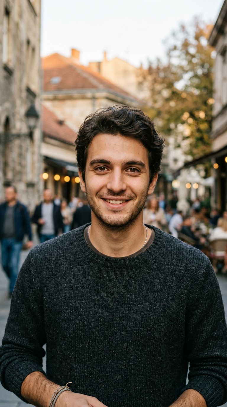 Young man from Serbia