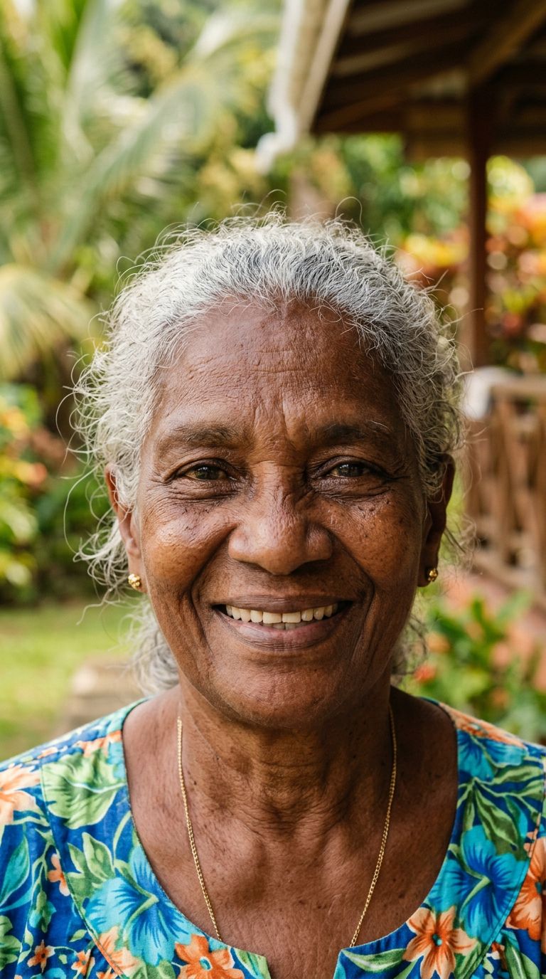 Elderly woman from Seychelles