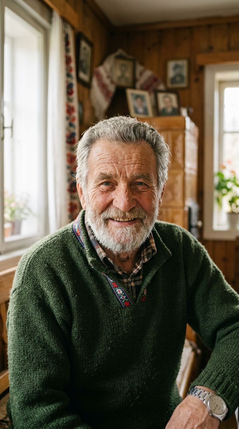 Elderly man from Slovakia