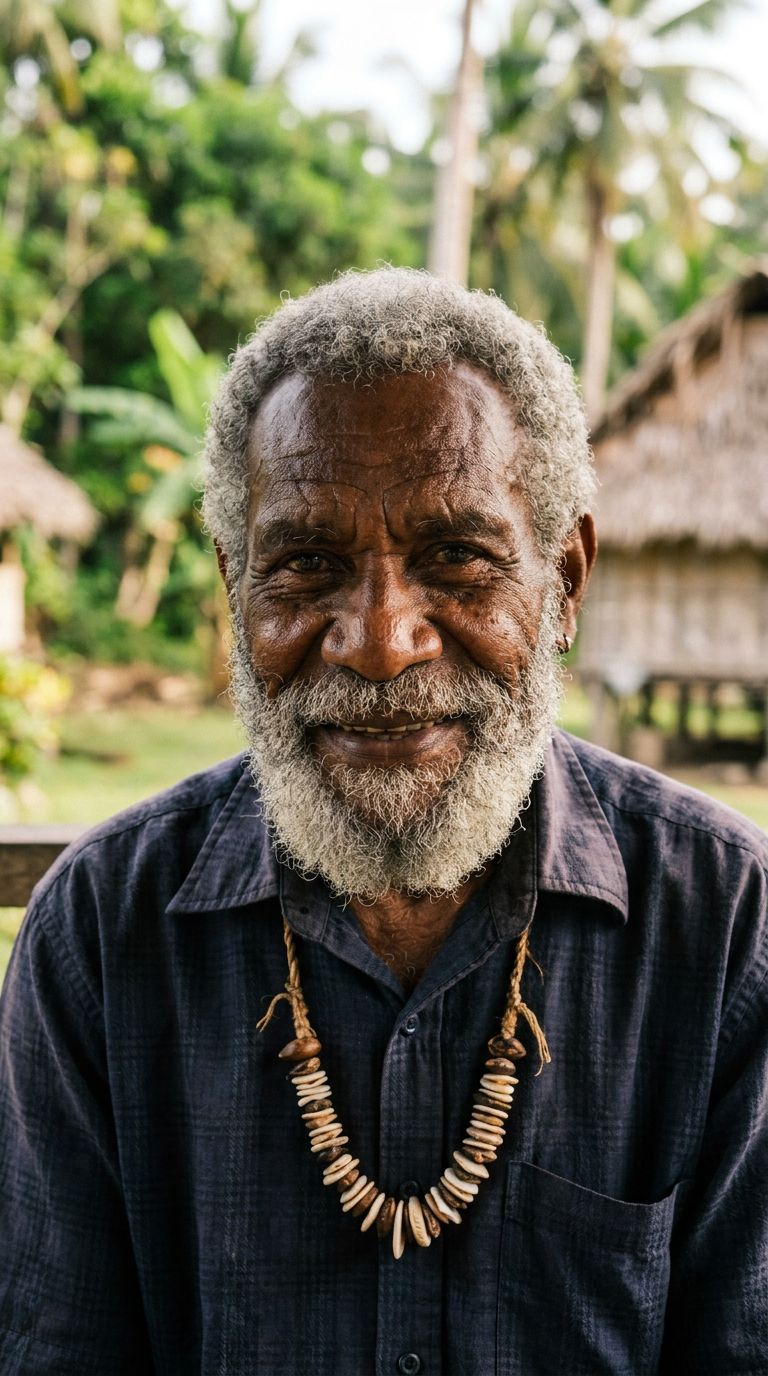 Elderly man from Solomon Islands