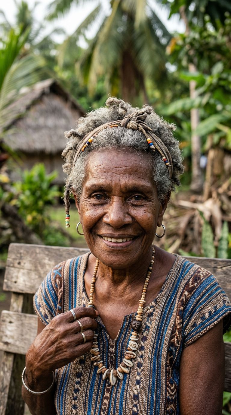 Elderly woman from Solomon Islands