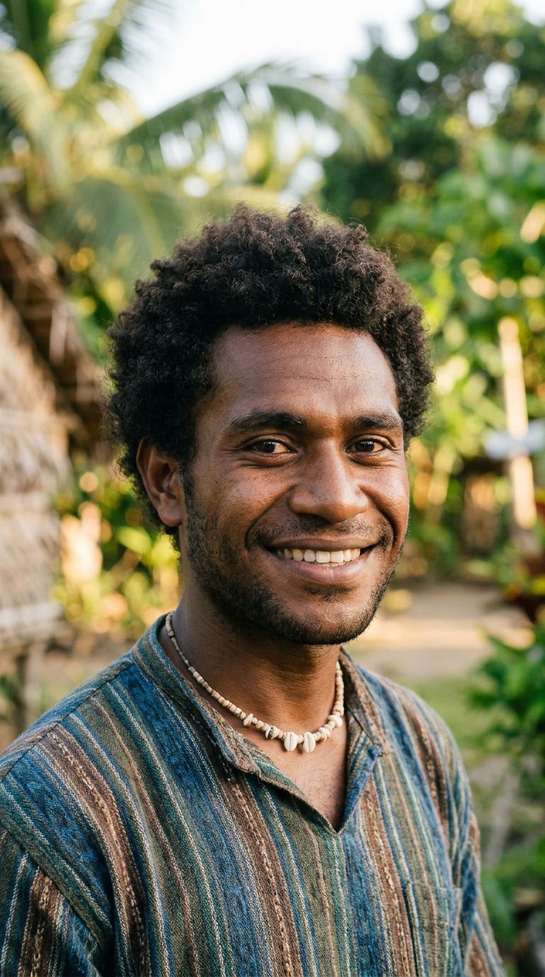 Young man from Solomon Islands