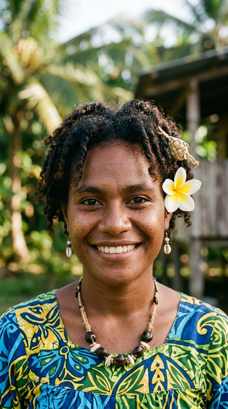 Young woman from Solomon Islands